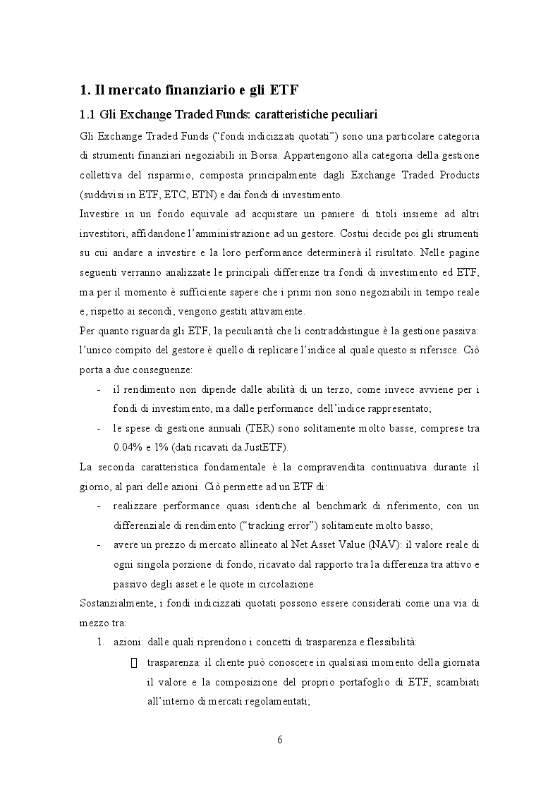 Anteprima della tesi: Gli Exchange Traded Funds: Analisi di dati empirici e prospettive di crescita, Pagina 4