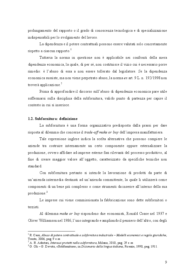 Anteprima della tesi: L’Abuso di Dipendenza Economica: dall’emanazione della legge alla prima volta dell’AGCM, Pagina 3