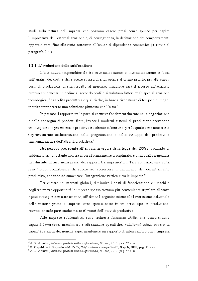Anteprima della tesi: L’Abuso di Dipendenza Economica: dall’emanazione della legge alla prima volta dell’AGCM, Pagina 4
