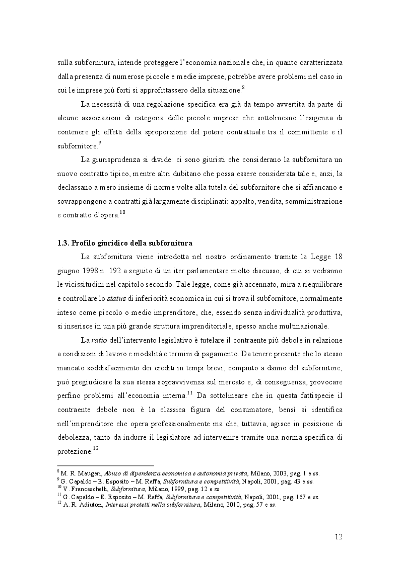 Anteprima della tesi: L’Abuso di Dipendenza Economica: dall’emanazione della legge alla prima volta dell’AGCM, Pagina 6