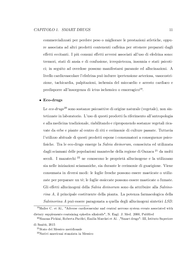 Estratto dalla tesi: Smart Drugs: Stimolatori cognitivi e loro utilizzo
