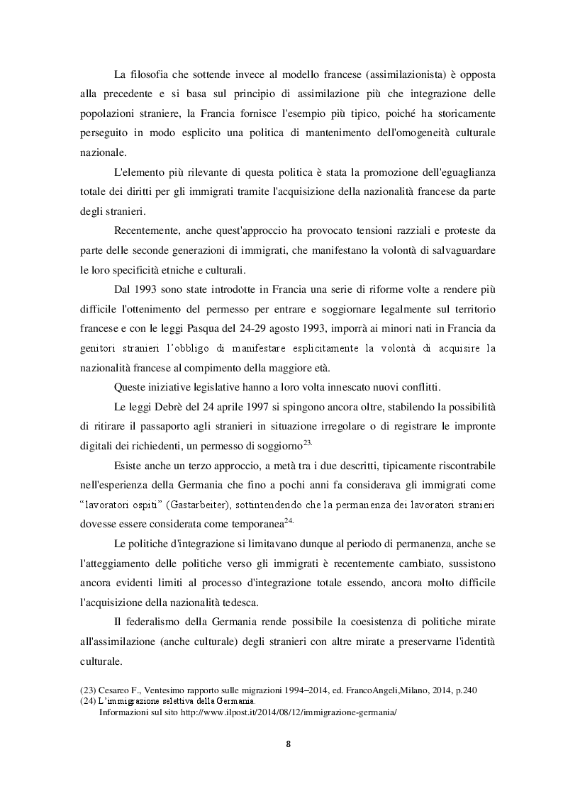 Anteprima della tesi: Il fenomeno dell'immigrazione irregolare e la salvaguardia della vita umana a mare, Pagina 9