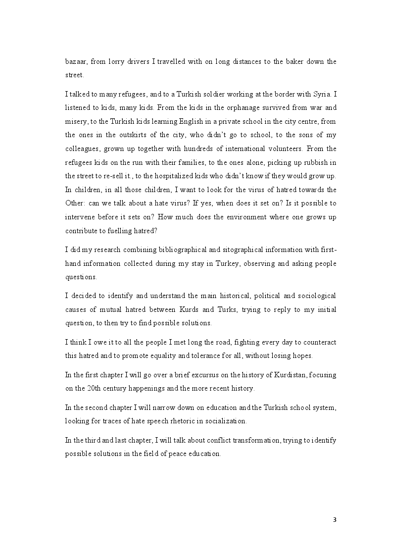 Anteprima della tesi: Education, Interethnic Hatred, Identity: the Kurdish Question in South-Eastern Turkey, Pagina 4