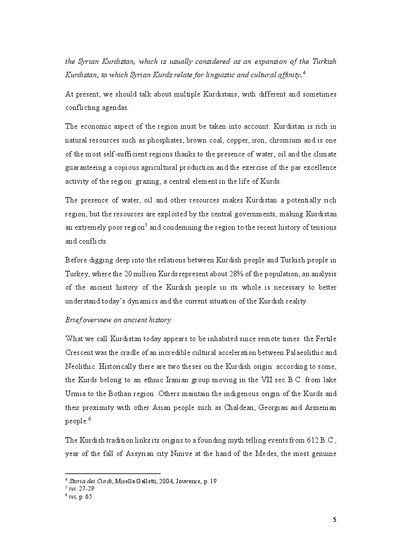 Anteprima della tesi: Education, Interethnic Hatred, Identity: the Kurdish Question in South-Eastern Turkey, Pagina 6