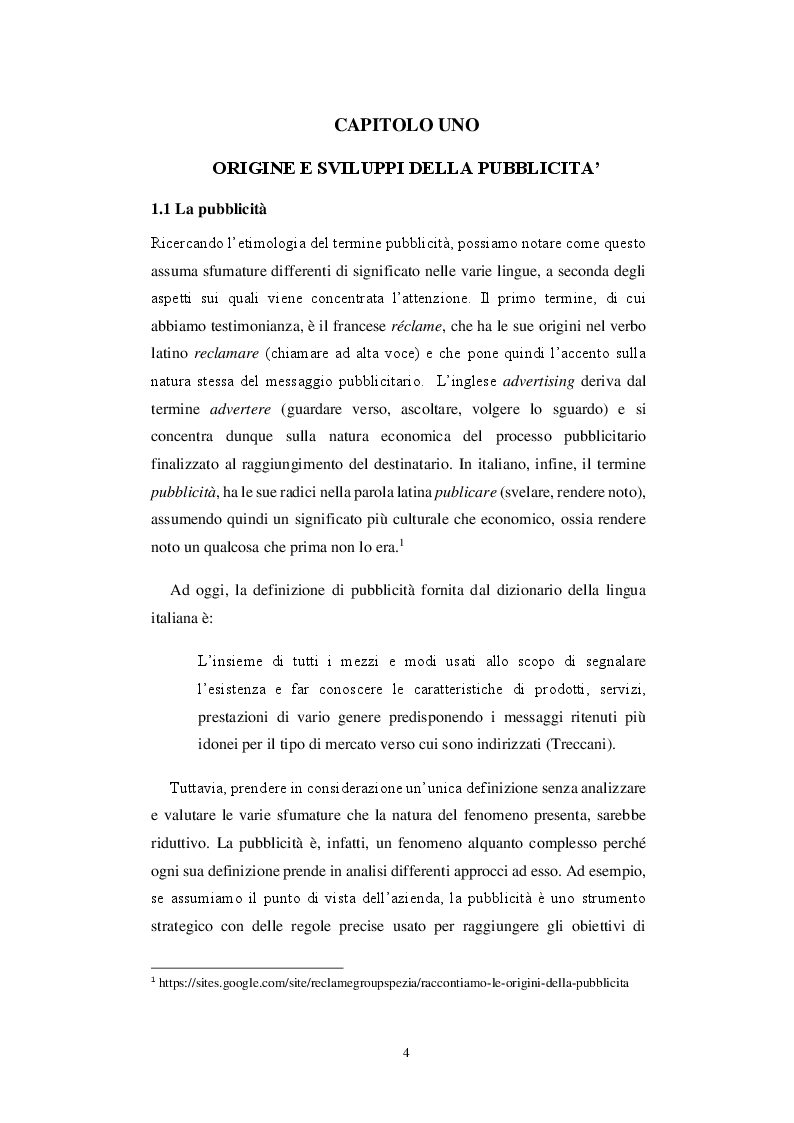 Anteprima della tesi: Storia di una comunicazione sempre al dente: un'analisi linguistica ed extra-linguistica della pubblicità Barilla, Pagina 5