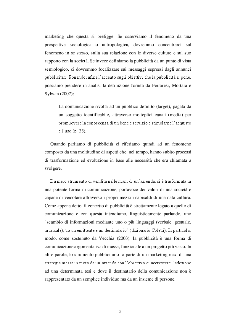 Anteprima della tesi: Storia di una comunicazione sempre al dente: un'analisi linguistica ed extra-linguistica della pubblicità Barilla, Pagina 6