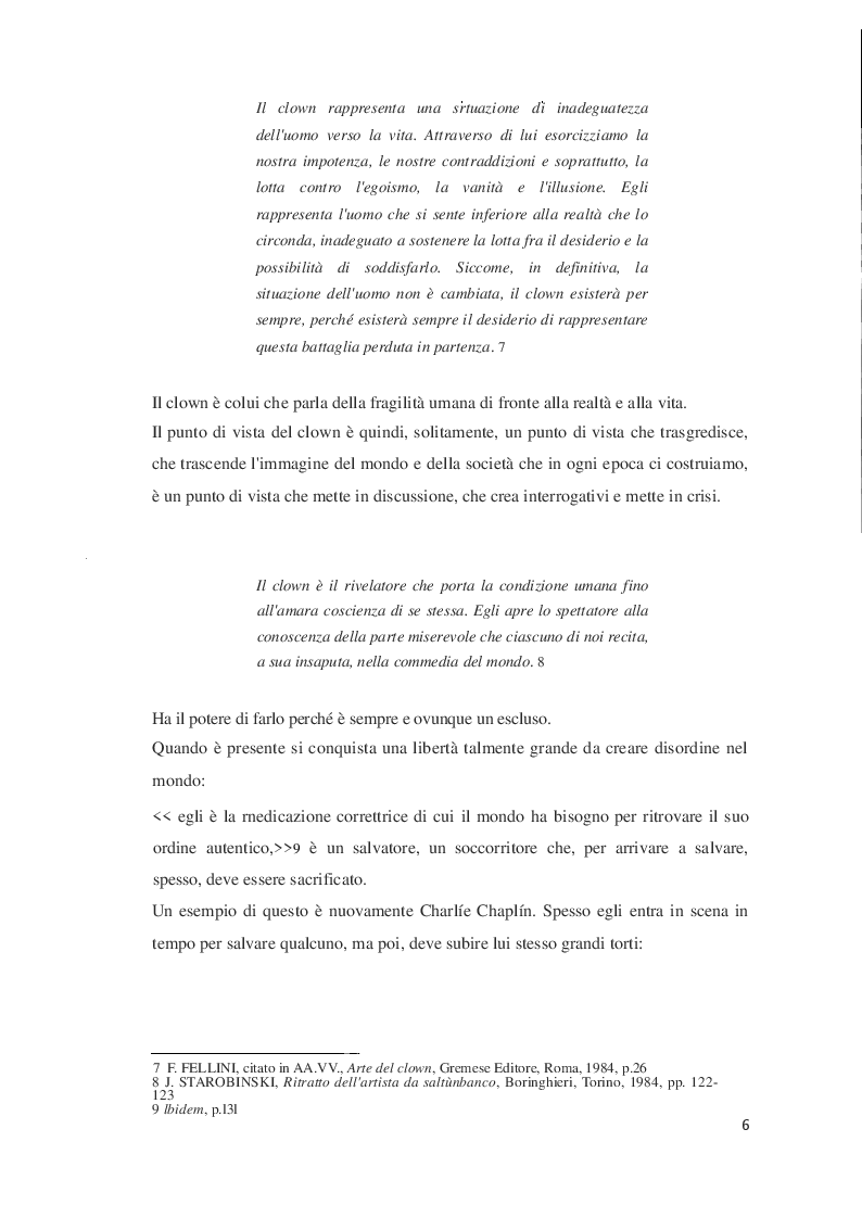 Estratto dalla tesi: Il clown e l'attore
