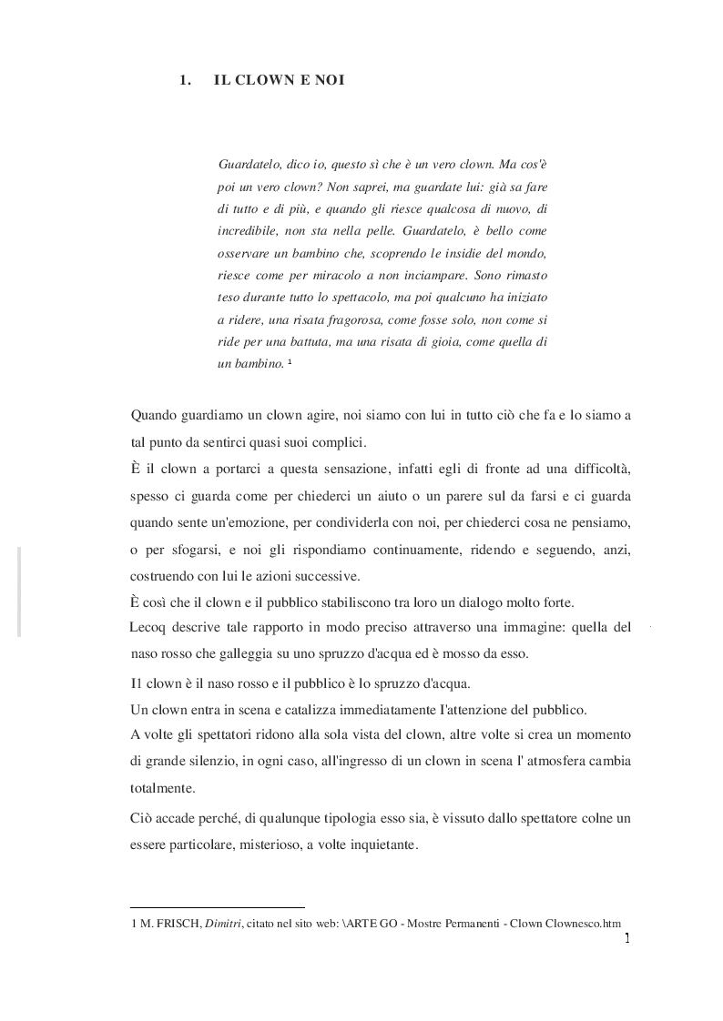 Anteprima della tesi: Il clown e l'attore, Pagina 3