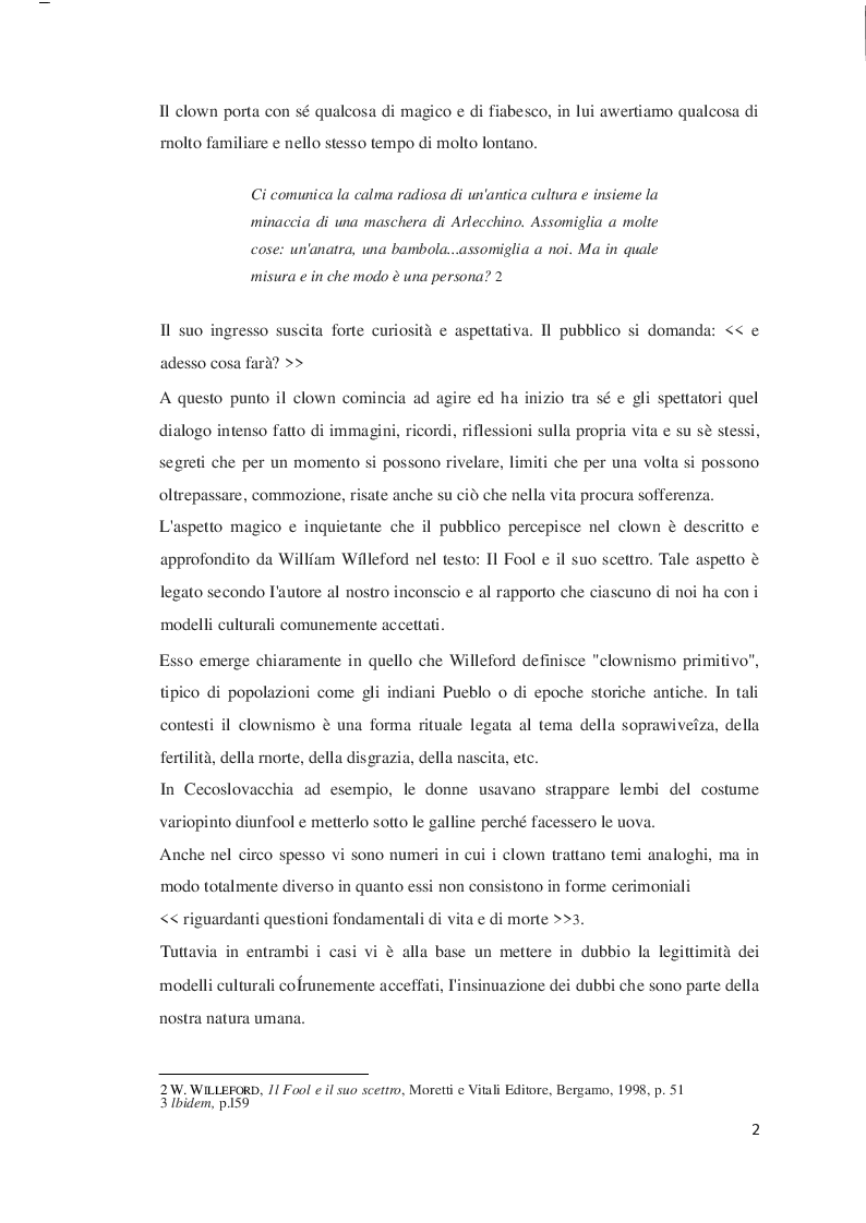 Anteprima della tesi: Il clown e l'attore, Pagina 4