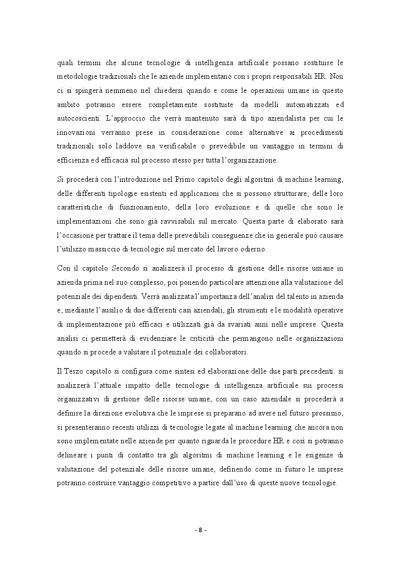 Anteprima della tesi: Possibili applicazioni del machine learning alla valutazione del potenziale delle risorse umane, Pagina 3