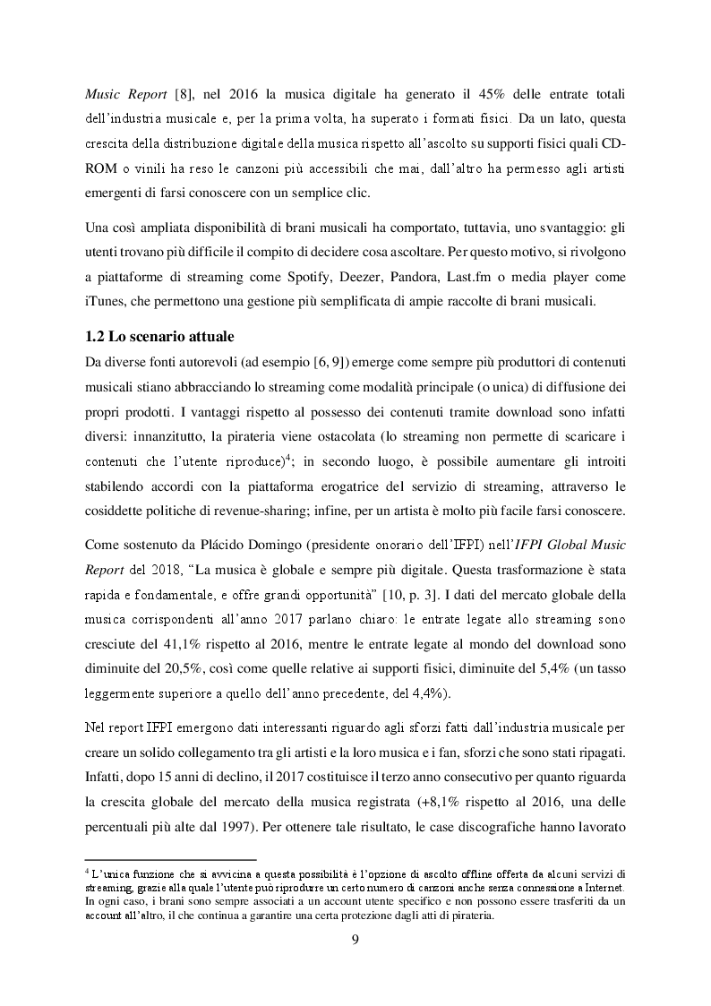 Anteprima della tesi: Ready-mix: un algoritmo per la generazione automatica di playlist musicali personalizzate e sensibili al fattore tempo, Pagina 7