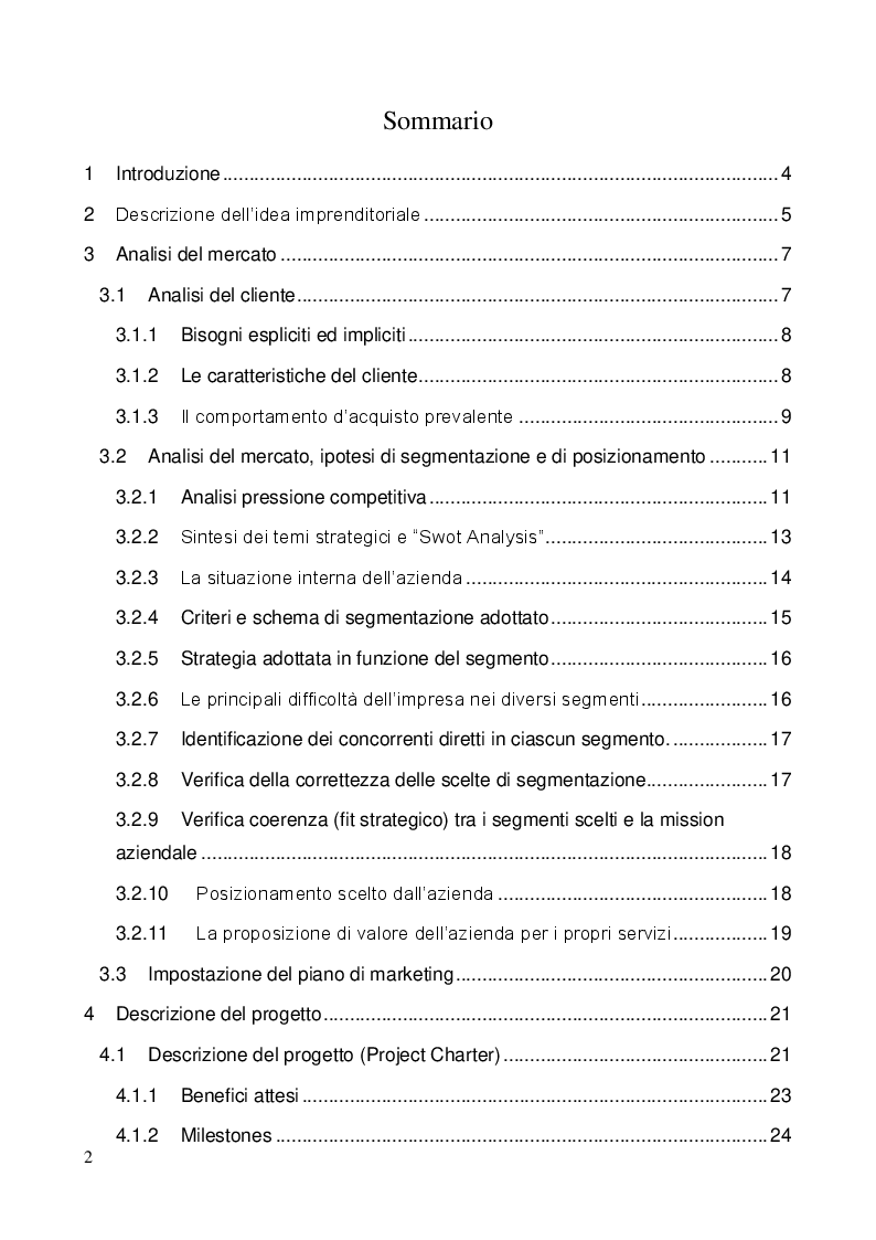 Indice della tesi: Sviluppo ed implementazione di una metodologia di gestione progetti ed attività di ingegneria, basata sul concetto di “Lean Engineering”, Pagina 1
