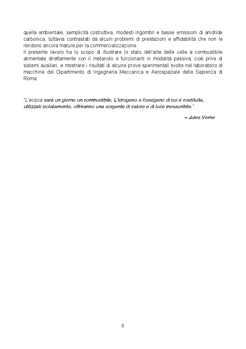 Anteprima della tesi: Analisi sperimentale di una cella a combustibile passiva alimentata a metanolo diretto, Pagina 3