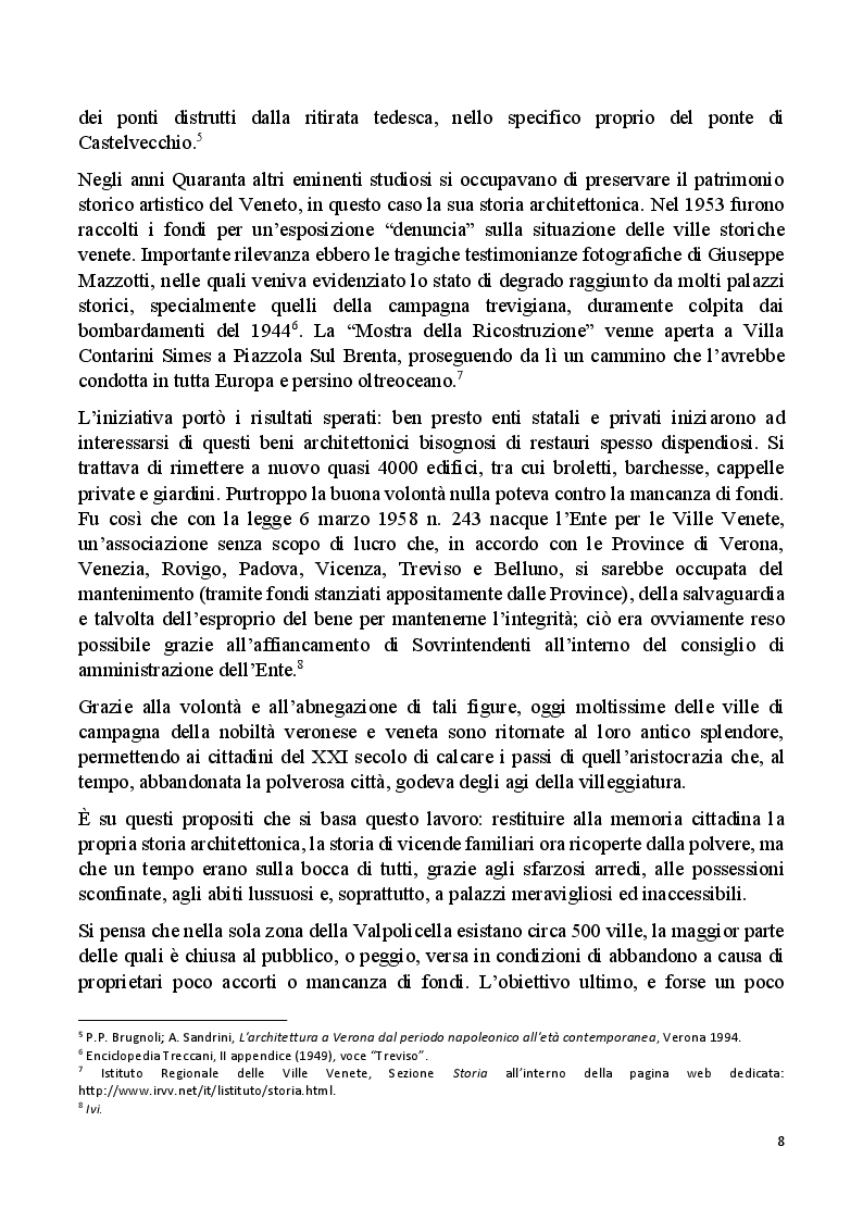 Anteprima della tesi: Villa Rovereti Rizzardi: Una villa veneta in Valpolicella vista attraverso la storia delle famiglie che la abitarono, Pagina 3