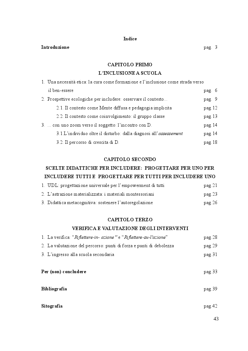 Indice della tesi: Strumenti per la mente: materializzare l'astrazione per includere tutti, Pagina 1