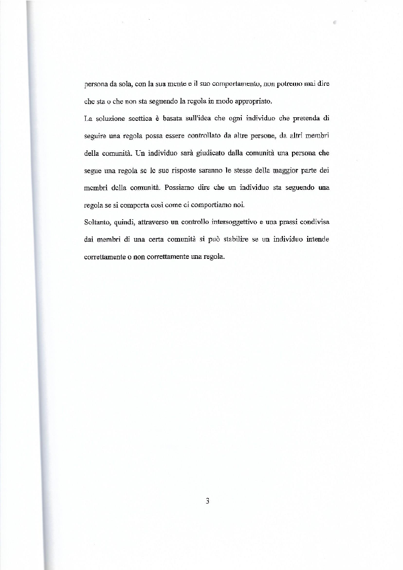 Anteprima della tesi: Il paradosso scettico di Wittgenstein - Kripke, Pagina 4