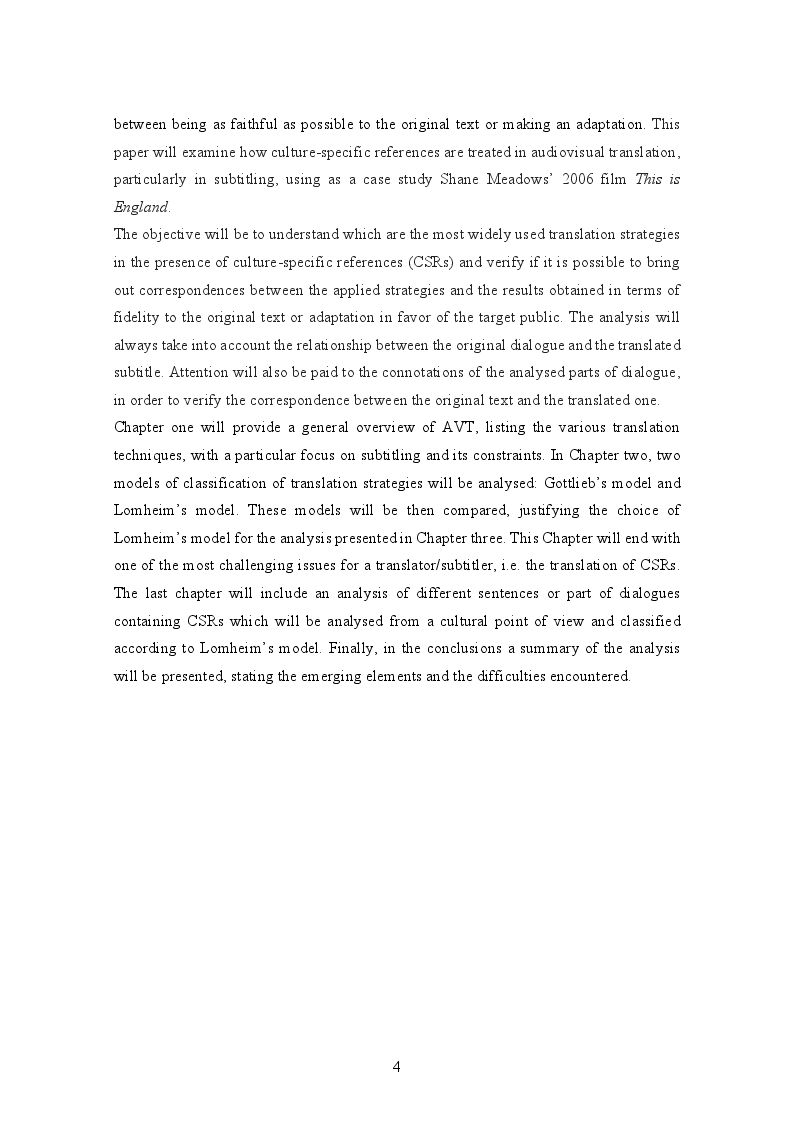 Anteprima della tesi: Translating culture-specific references in subtitling: ''This is England'' as a case study, Pagina 3