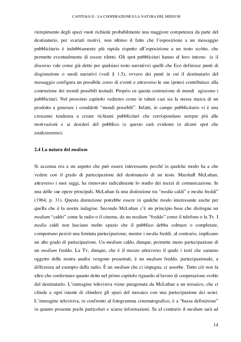 Anteprima della tesi: Testi pubblicitari: una cooperazione verso il consumo, Pagina 3