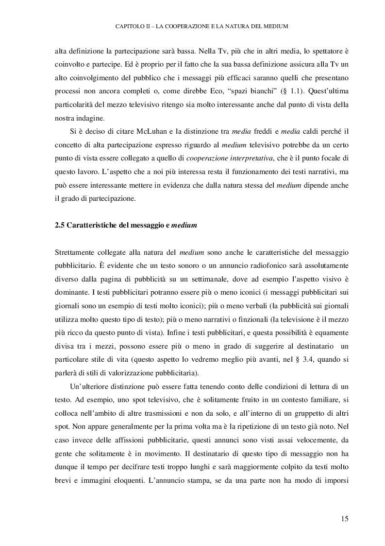 Anteprima della tesi: Testi pubblicitari: una cooperazione verso il consumo, Pagina 4