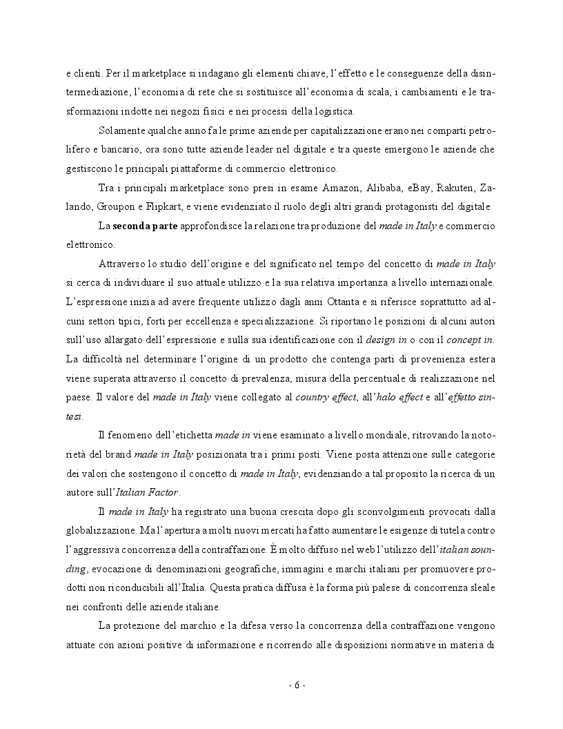 Anteprima della tesi: Economia digitale e marketplace: le opportunità per il Made in Italy, Pagina 3