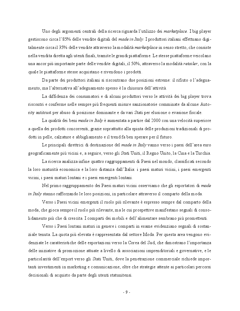 Anteprima della tesi: Economia digitale e marketplace: le opportunità per il Made in Italy, Pagina 6