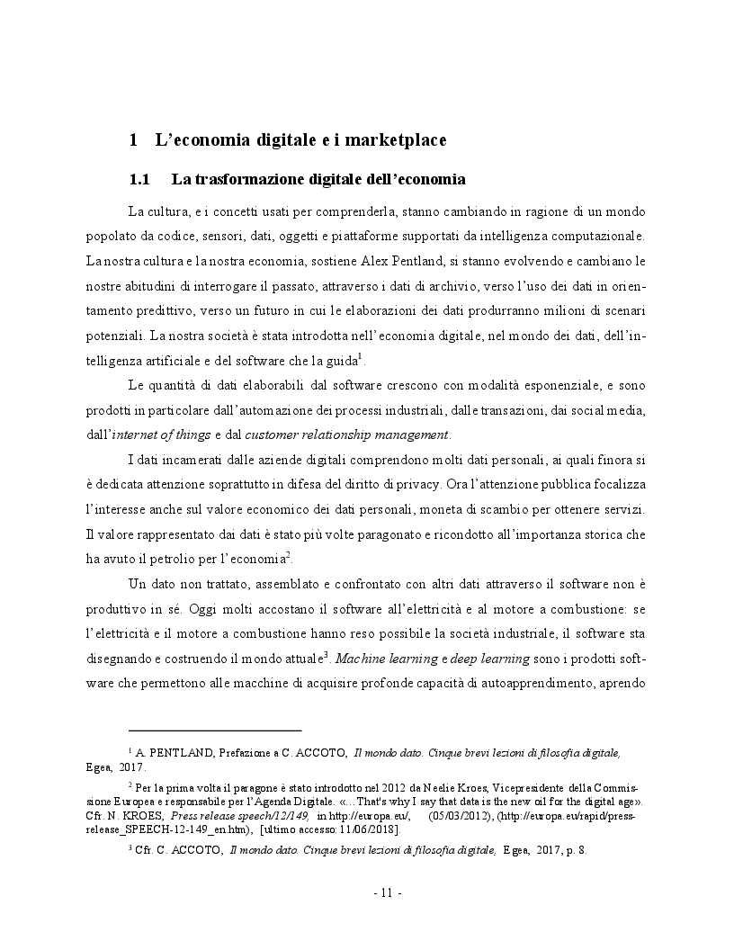 Anteprima della tesi: Economia digitale e marketplace: le opportunità per il Made in Italy, Pagina 8