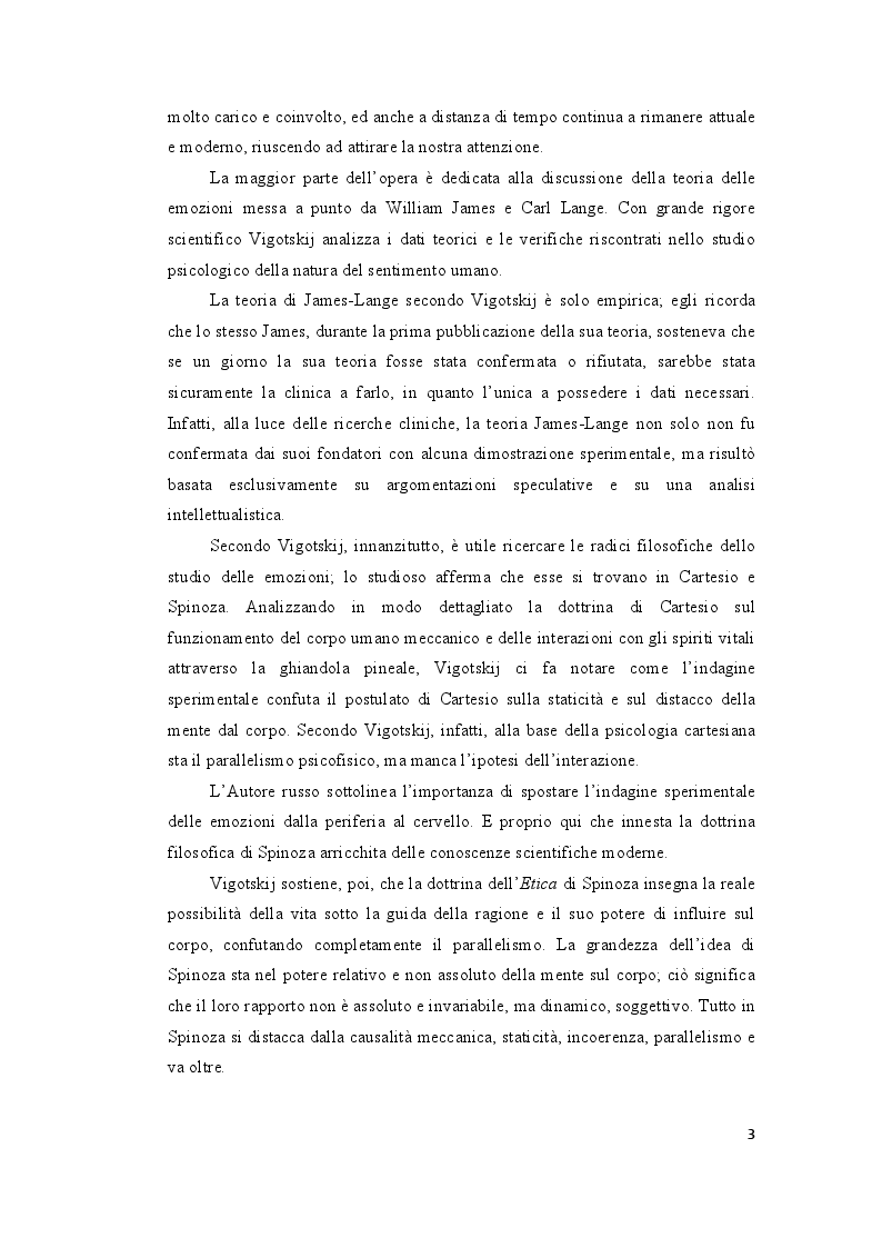 Anteprima della tesi: Le ''Emozioni'' di Lev Vigotskij, Pagina 3