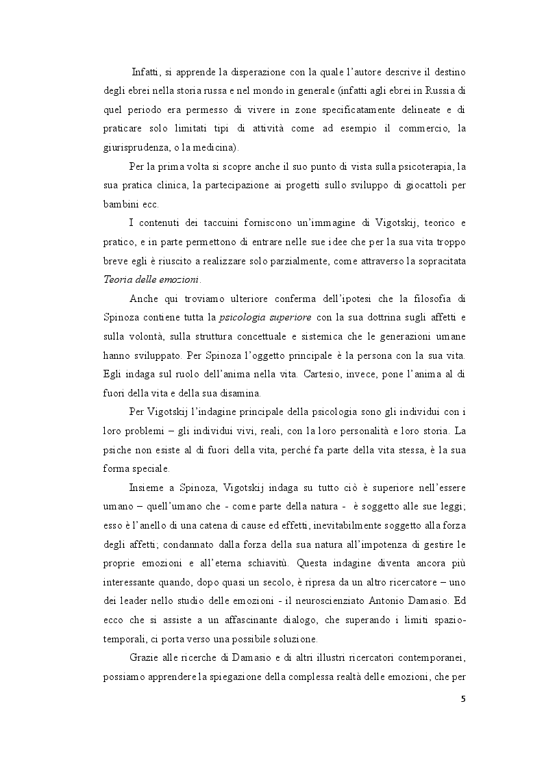 Anteprima della tesi: Le ''Emozioni'' di Lev Vigotskij, Pagina 5