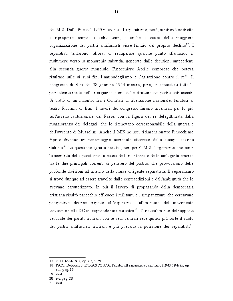 Estratto dalla tesi: Origini, caratteri e prospettive dell'autonomia speciale della Regione Siciliana