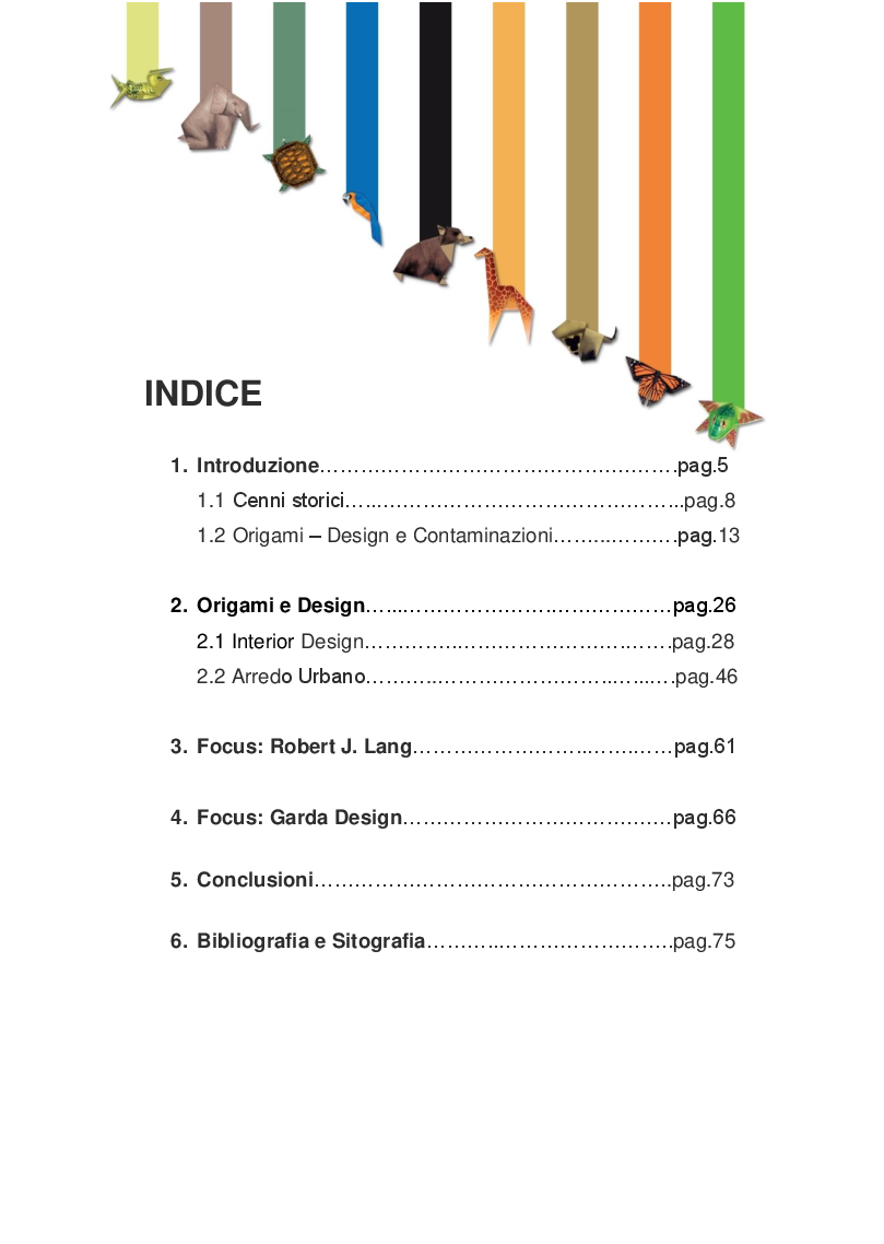 Indice della tesi: Origami Design, Pagina 1