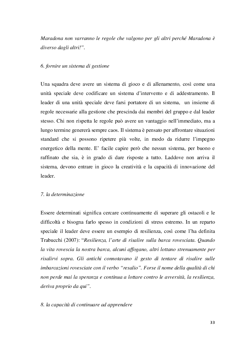 Anteprima della tesi: Analisi della leadership nei Reparti Speciali della Polizia di Stato, Pagina 6