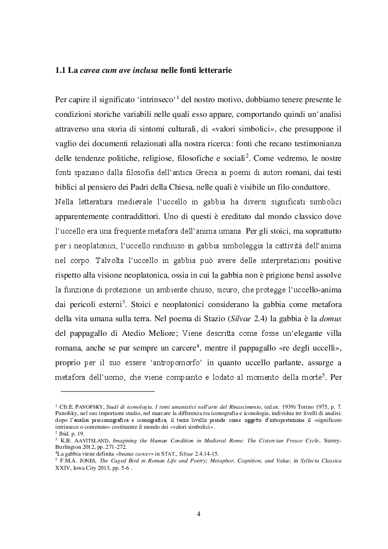 Anteprima della tesi: Il tema iconografico della ''Cavea cum ave inclusa'' a Roma e nel Lazio tra XII e XIII secolo, Pagina 4