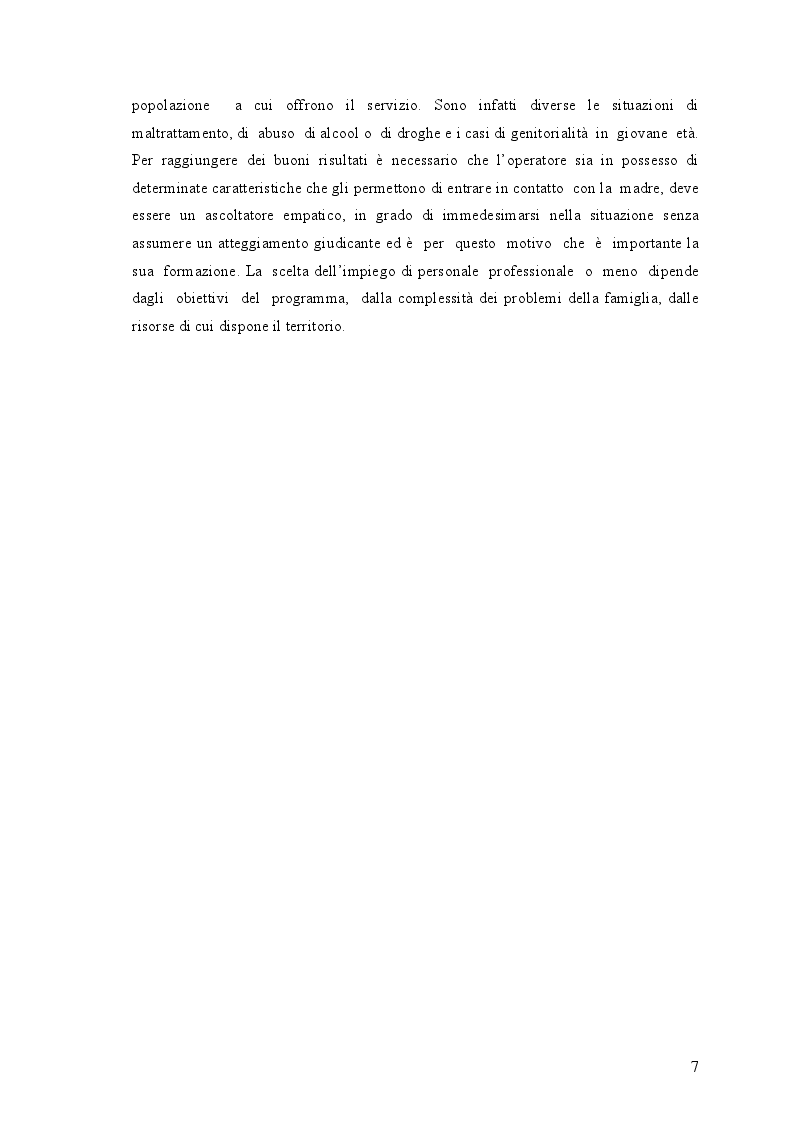 Anteprima della tesi: L'Home Visiting: fondamenti teorici e modelli di intervento, Pagina 4