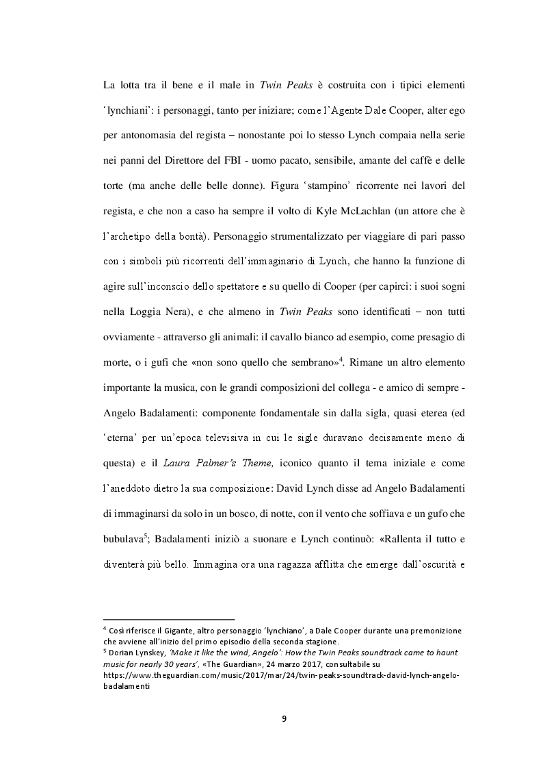 Estratto dalla tesi: Twin Peaks ieri e oggi: analisi della serie cult di David Lynch