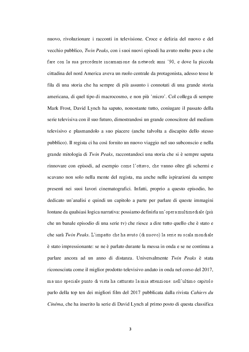 Anteprima della tesi: Twin Peaks ieri e oggi: analisi della serie cult di David Lynch, Pagina 3