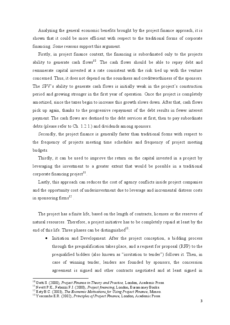 Anteprima della tesi: Project Finance in Emerging Markets: a Case Study, Pagina 4