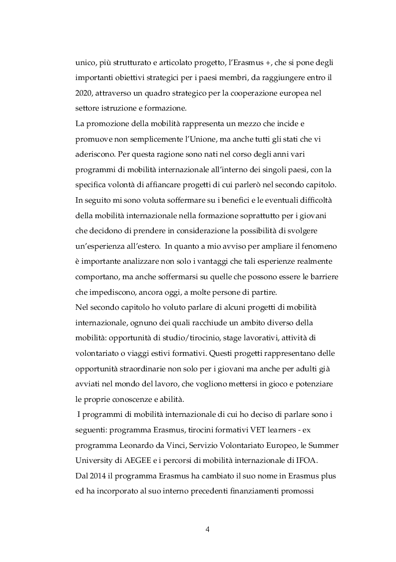 Anteprima della tesi: La mobilità Internazionale nella formazione: uno strumento di crescita, Pagina 3