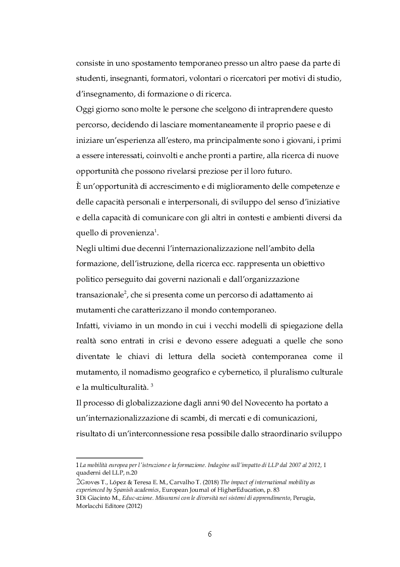 Anteprima della tesi: La mobilità Internazionale nella formazione: uno strumento di crescita, Pagina 5