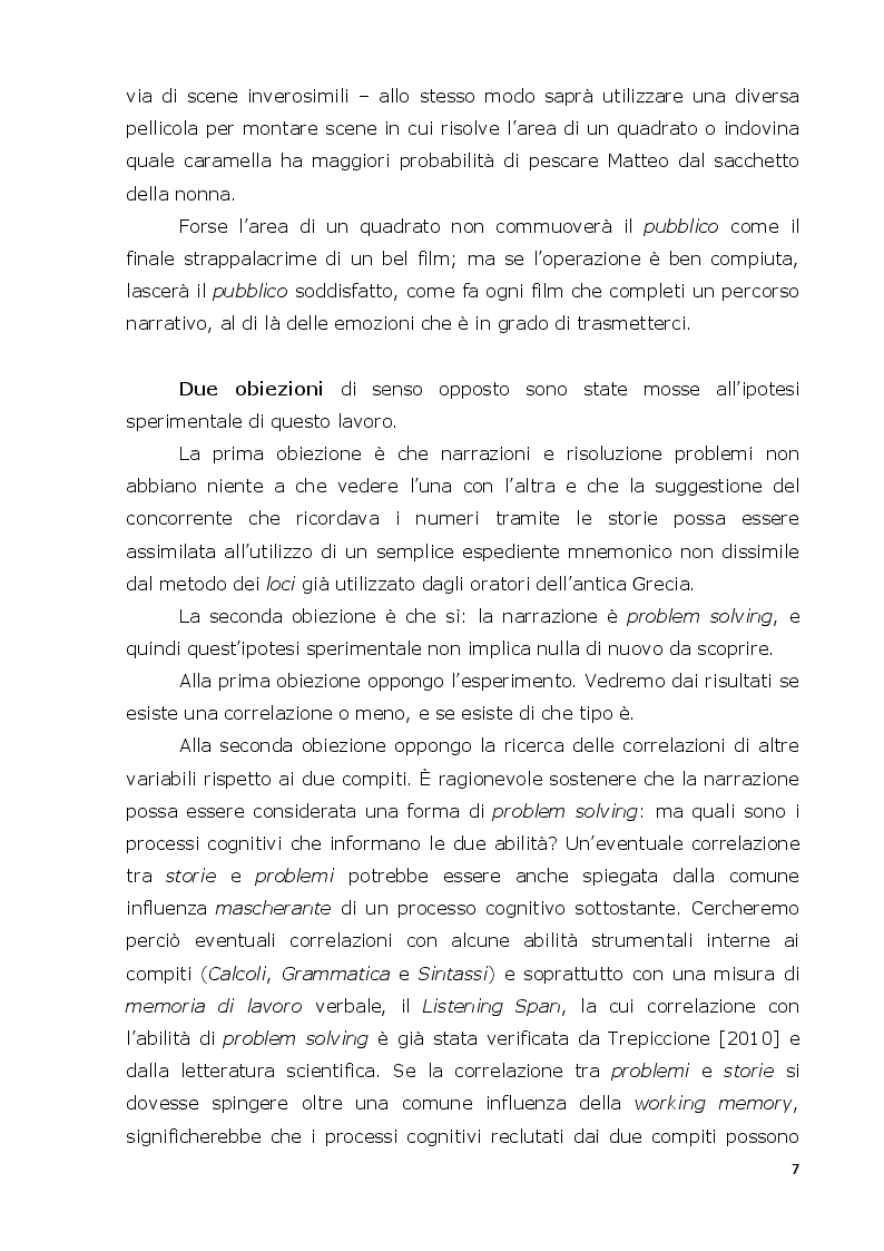 Anteprima della tesi: La mente narrativa risolve problemi?, Pagina 4