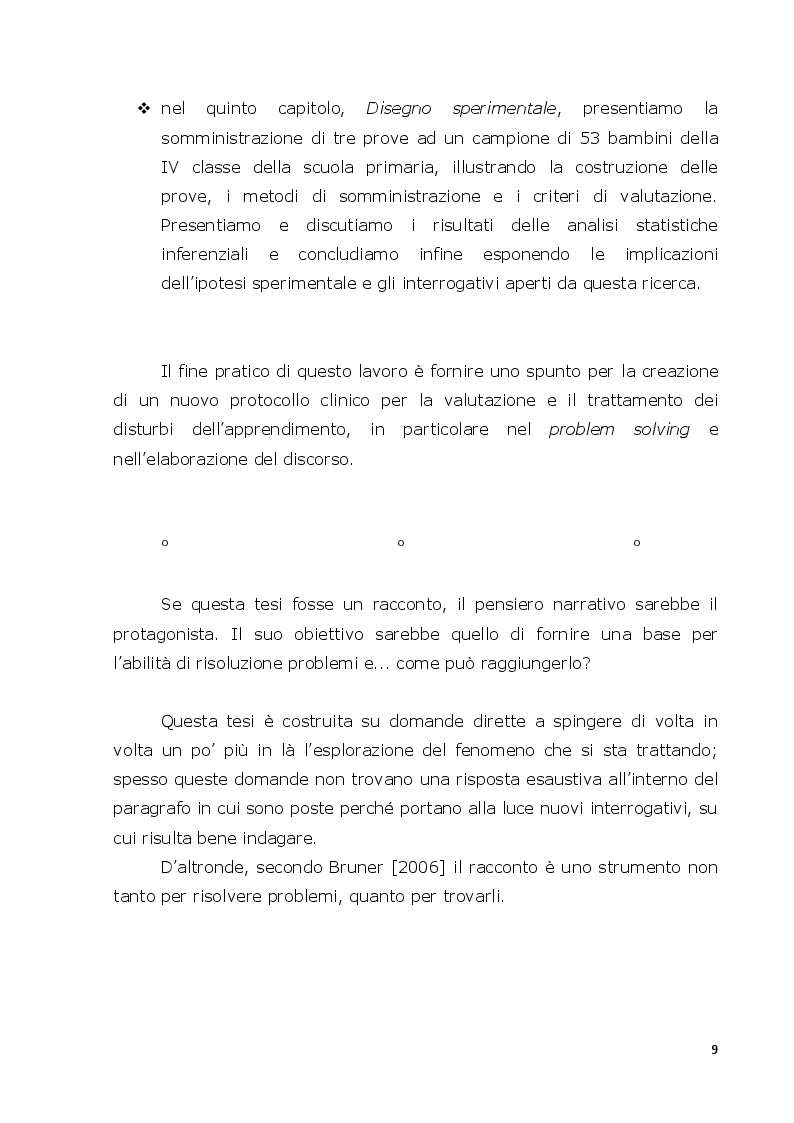 Anteprima della tesi: La mente narrativa risolve problemi?, Pagina 6