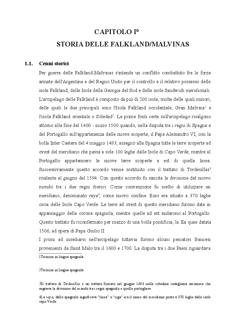 Anteprima della tesi: Il conflitto delle Falkland/Malvinas, Pagina 3