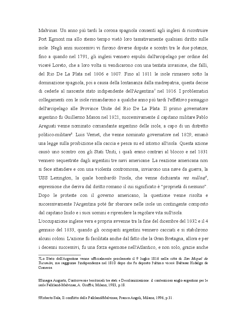 Anteprima della tesi: Il conflitto delle Falkland/Malvinas, Pagina 5