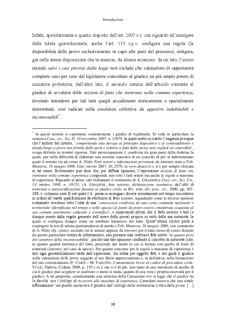 Anteprima della tesi: Il principio di non contestazione: genesi, disciplina e potenzialità semplificatorie nell'ottica del nuovo art. 115 c.p.c., Pagina 5