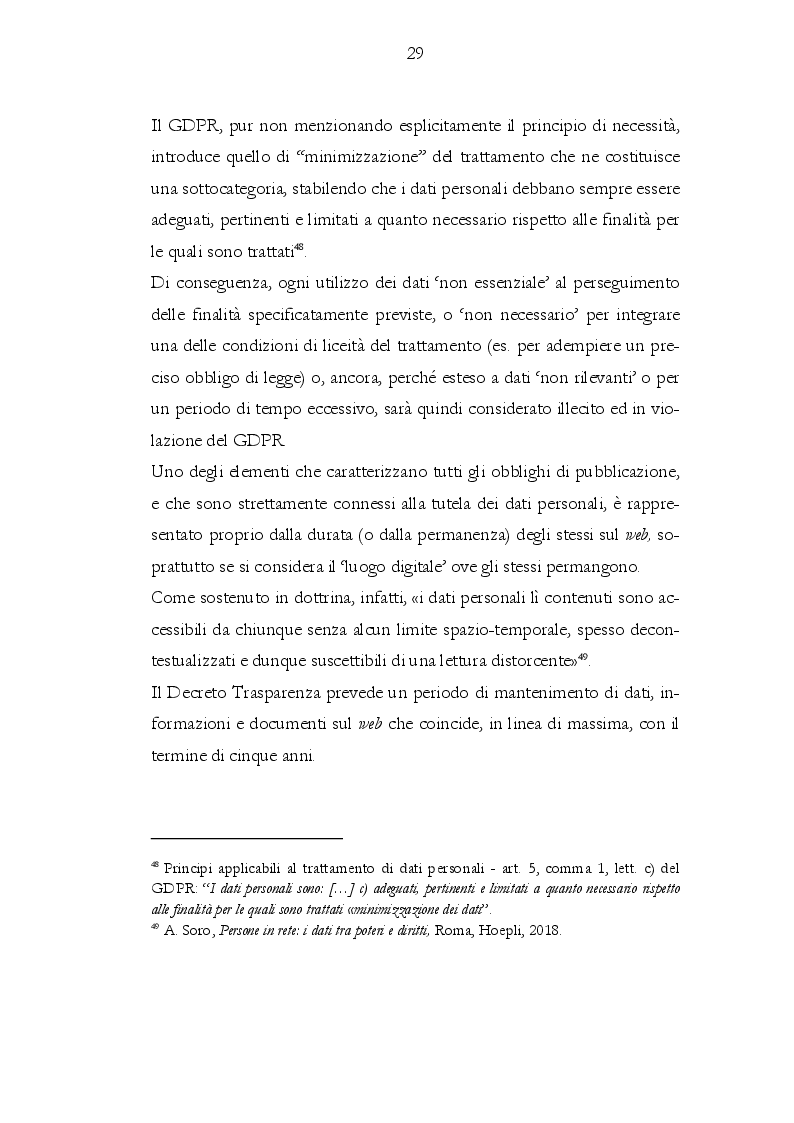 Anteprima della tesi: Il rapporto tra gli obblighi di pubblicazione e la tutela dei dati personali, Pagina 5