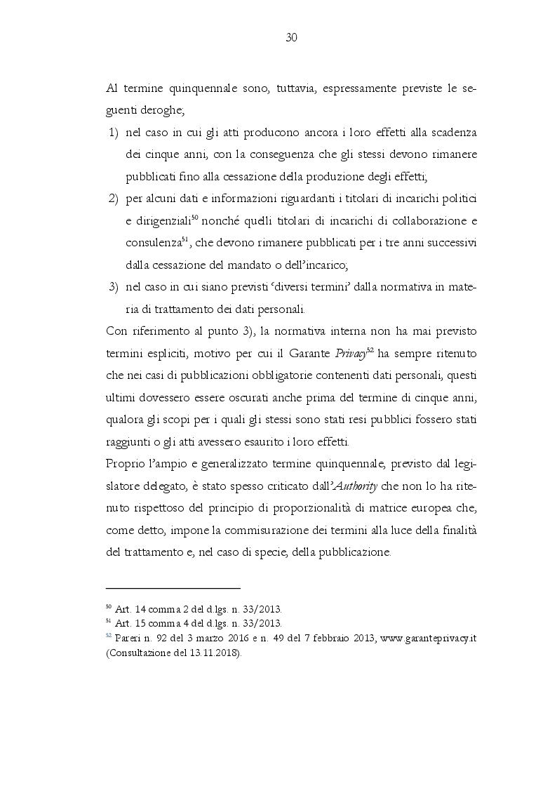 Anteprima della tesi: Il rapporto tra gli obblighi di pubblicazione e la tutela dei dati personali, Pagina 6