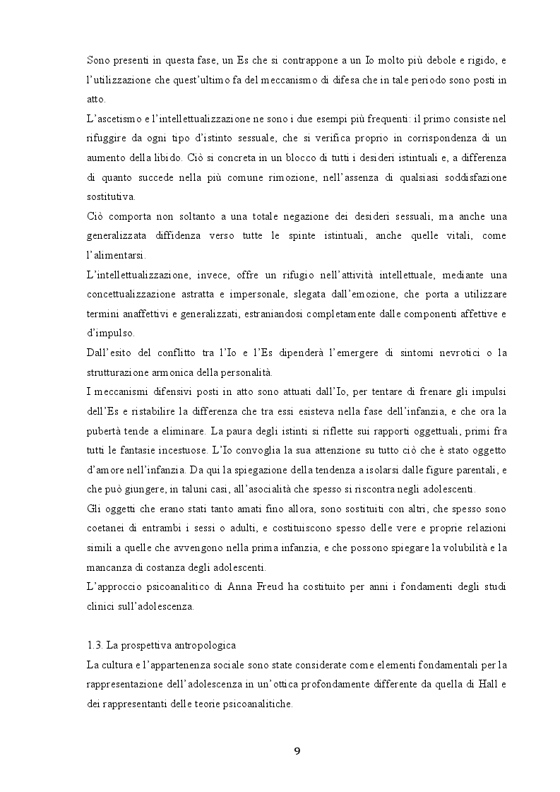Anteprima della tesi: Indagine sui fenomeni dissociativi in adolescenza, Pagina 8