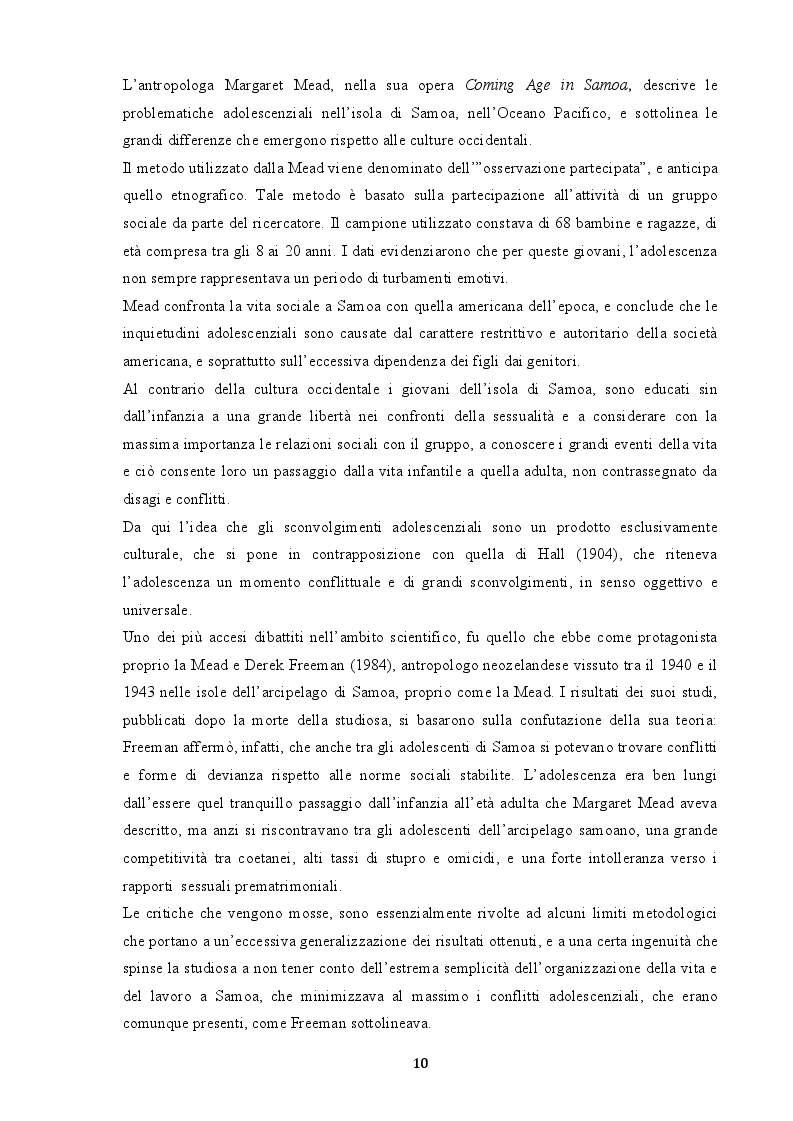 Anteprima della tesi: Indagine sui fenomeni dissociativi in adolescenza, Pagina 9