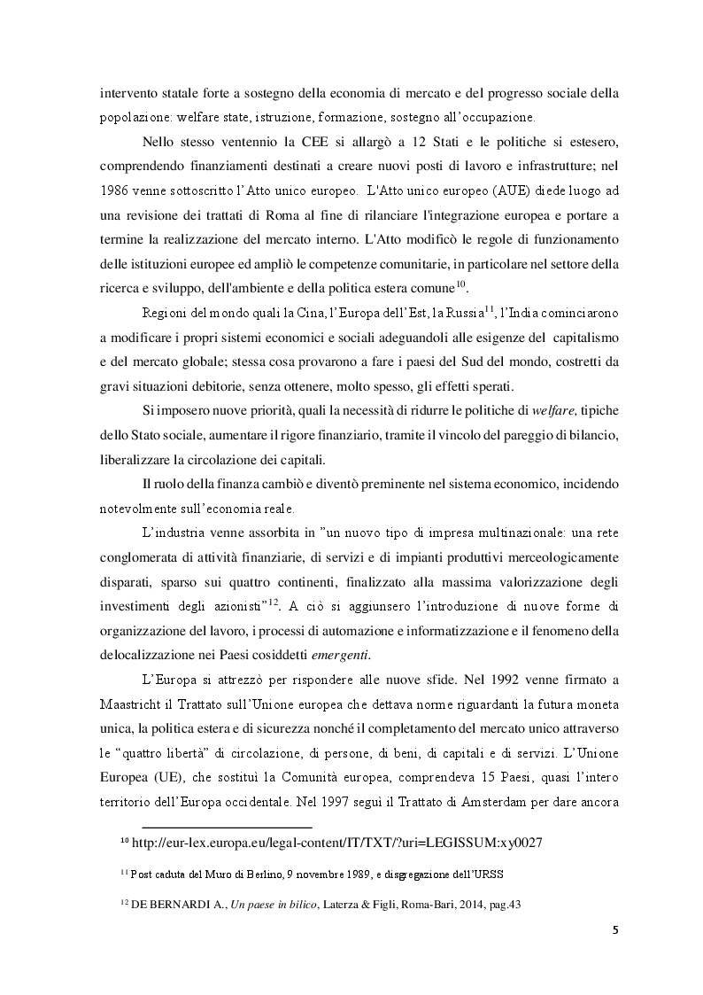 Anteprima della tesi: Le Politiche del lavoro e il Jobs Act, Pagina 6
