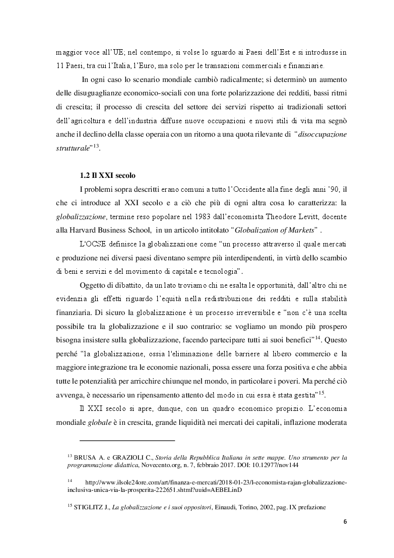 Anteprima della tesi: Le Politiche del lavoro e il Jobs Act, Pagina 7