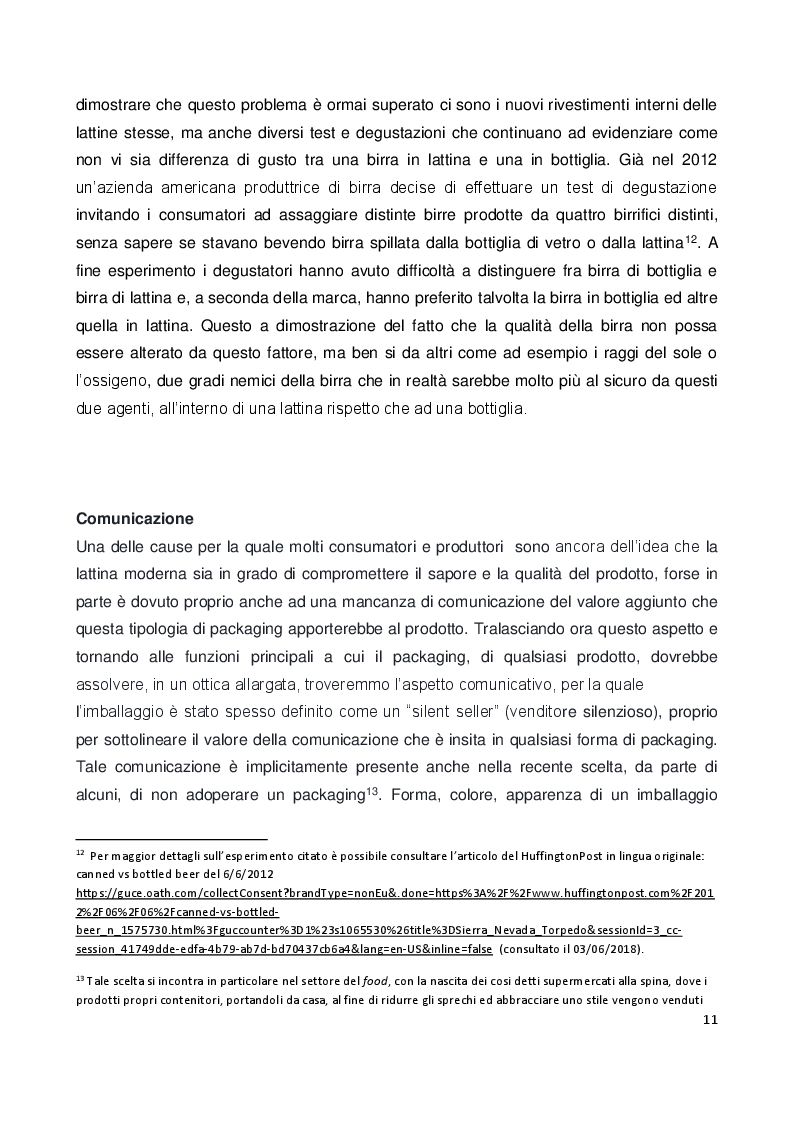 Anteprima della tesi: Il ruolo e il valore del packaging nel mercato della birra artigianale. L'introduzione della lattina nel panorama italiano, Pagina 8